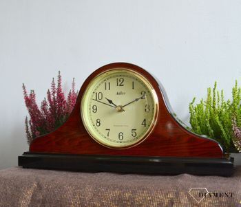 Zegar kominkowy drewniany 22012 Wenge w kolorze brązowym, lakierowany ⏰ Zegary kominkowe ✓ zegar z drewna ✓ prezent na rocznice ślubu (2).JPG